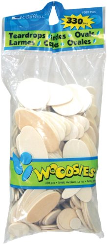 Loew Cornell 1021204 Simply Art Wood Teardrops, Ovals, and Circles Variety Pack 330 ct.