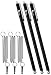 Fenix XXL Extra Long Micro Knit Hybrid Fiber Tip Universal Stylus Pen (7.3-Inch) with 15-Inch Elastic Lanyard, Set of 3, Black