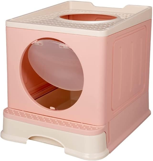 Pet Toilets Pet Toilet Bedpan Big Space Anti Splash Cats Litter Box Folding Cat WC Tray Drawer Type Large Cat Dung Basin Pets Clean Supplies Pet Litter Box(Color:Green)