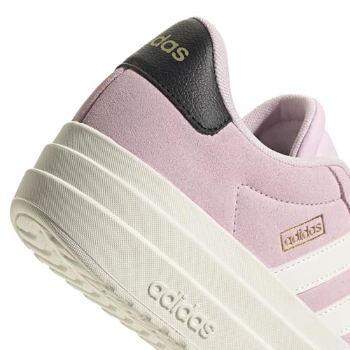 Image of adidas Womens Vl Court Bold Lace Up Sneakers Shoes Casual - Pink
