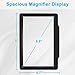 5X Large Page Magnifying Glass for Reading, Full-Page Viewing Area Magnifier Handheld Lightweight Magnifier for Reading Seniors and Low Vision Person Black