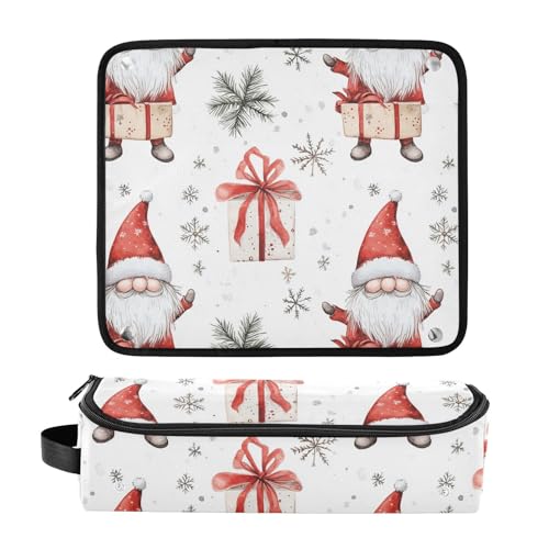 Bolsa de viaje para herramientas de cabello Gnome Marble, resistente al calor, para planchas, rizadores y accesorios de cuidado capilar, organizador portátil miniatura 3