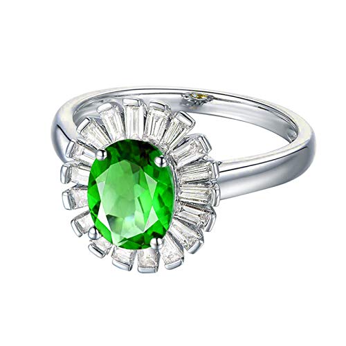 Bague de fiançailles argent fleur sertie d'un oxyde de zirconium haut de gamme
