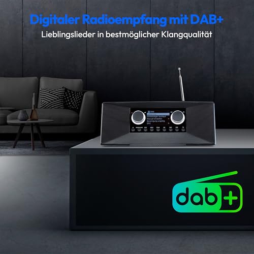 MEDION P85333 Internetradio mit DAB+ (WLAN, UKW, Spotify Connect, Amazon Music, DLNA, USB,...