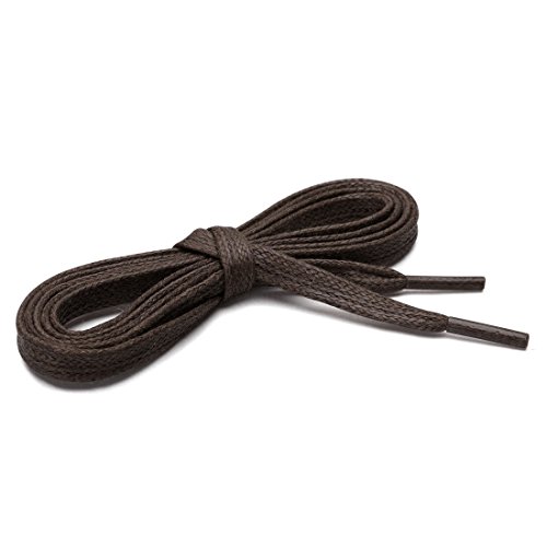 Image of uxcell 2 Pairs Waxed Cotton Leather Boots Casual Shoes Flat Shoelaces for Men Women