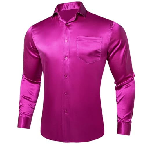 Chemise en satin manches longues homme pour mariage et bal