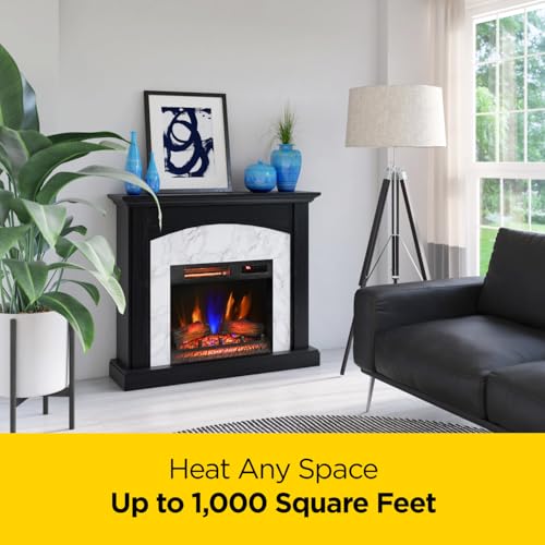 duraflame® Electric Fireplace Wall Mantel, Faux Marble
