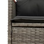 Garten Bistro-Set Polyrattan Akazie Grau 11-teilig