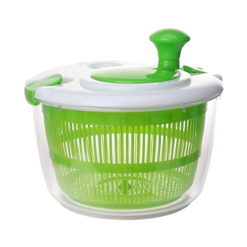 TOGEVAL Deshidratador Manual de Verduras y Ensaladas Centrifugadora Secadora de Plástico Segura para Frutas y Verduras Cesta Drenaje para Uso Doméstico Escurridor Multiusos para Cocina