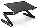 Price comparison product image Lavolta Laptop Table Desk - Laptop Notebook Stand Adjustable - Ergonomic Breakfast Bed Tray Book Holder - Black