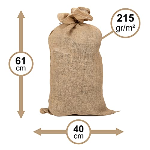 La Cordeline ACJN110L-L3 Set of 3 Natural Jute Bags 40 x 61 cm 215 g/m² 15 kg, 1 count (Pack of 3) - Image 2