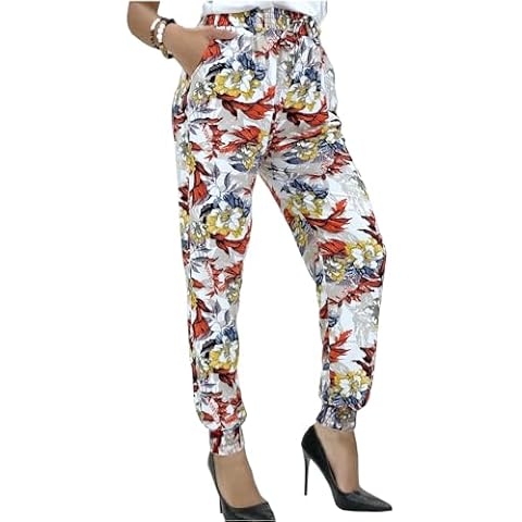 WANT CLOTHING Ladies High Waist Floral Trousers Cover