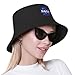 YHNNH NASA Bucket Hat Foldable Wide Brim Bucket Cap for Men Women Fashion Beach Outdoor Hiking Vacation Travel Fishing Hat Black