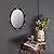 YCHMIR Vintage Mirror Small Wall Mirror Hanging Mirror 14.5 x 10 inchs Oval Brown