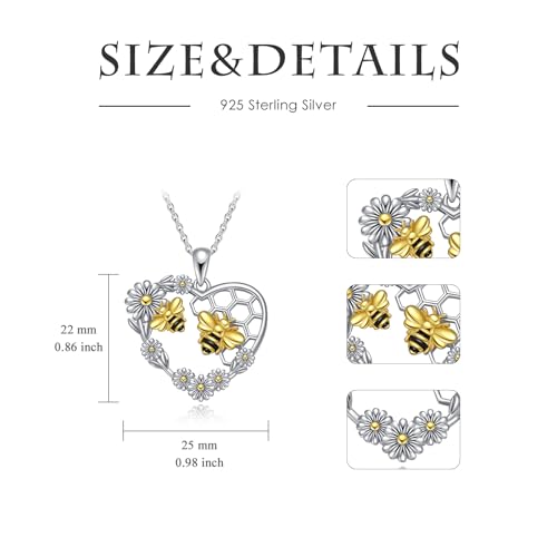 Heart Necklace 925 Sterling Silver Flower And Animal Pendant Jewelry Gifts for Women4