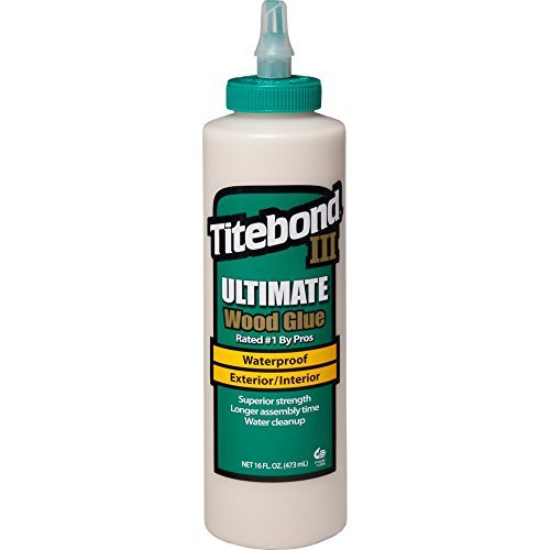 Titebond Titebond III, 3,7/473 ml, 16 oz. - Holzleim, Flüssig, Wasserfest, 4000 psi, 25 Min. Aushärtung, Innen & Außen