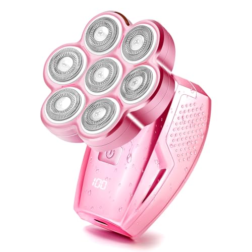 Electric Razors for Women Legs: 120min Long Time Use Rechargeable Electric Shaver for Women- Waterproof Wet & Dry Hair Remover - Trimmer for Lady Face Public