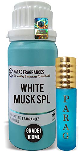 Parag Fragrances White Musk Spl 100Ml Real And Natural Attar/Long Lasting And Alcohol Free/For Men And Women/Grade 1 / With Free Empty Bottle