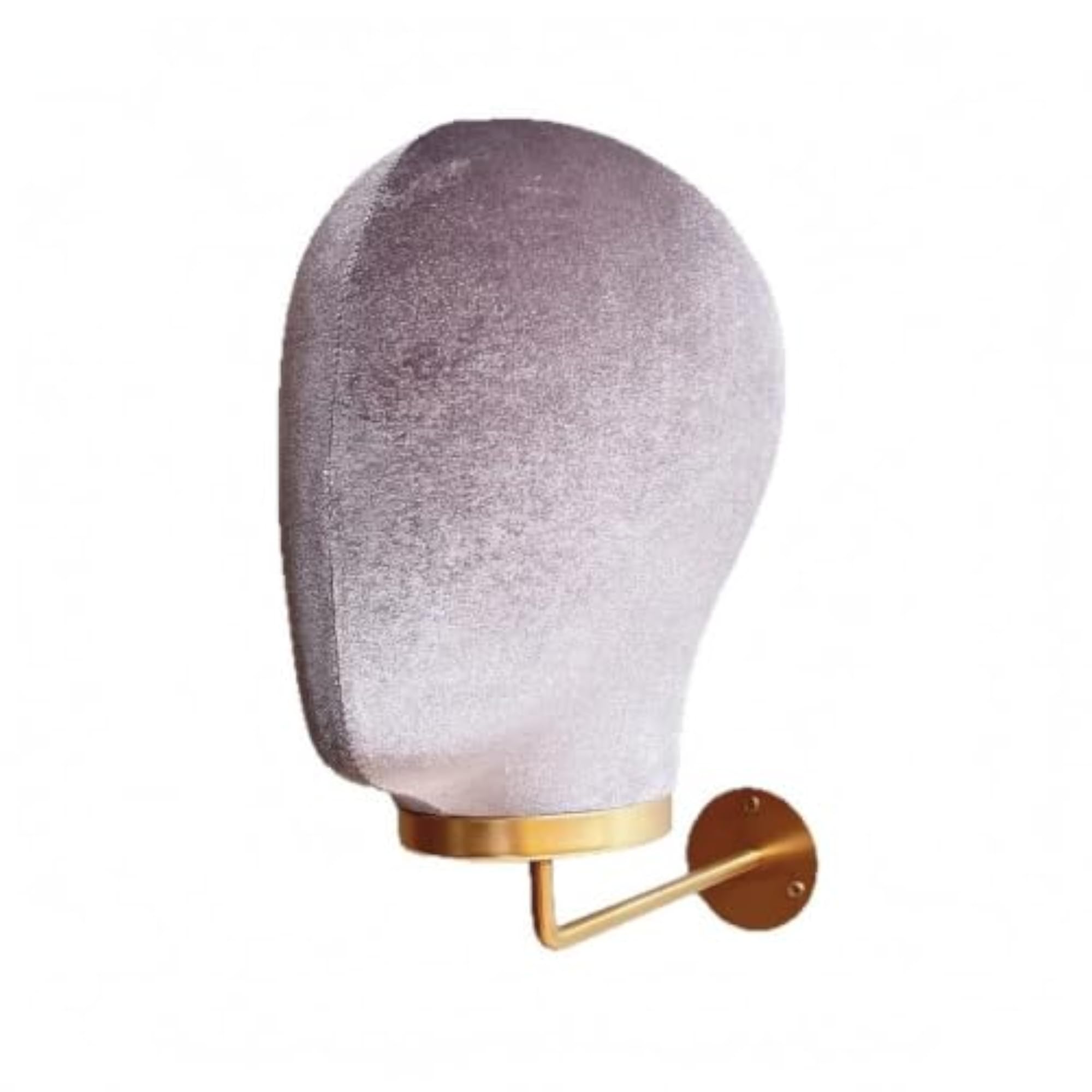 Wall Mounted Velvet-Covered Head Display Stand