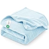 CozyLux Kuscheldecke Flauschig Decke 150x200 - XL Flanell Kuscheldecke 150x200, Weiche Sofa Decke, Warme Fleecedecke Wohndecke für 4 Jahreszeiten, Leicht Sofa Überwurf, Blanket 150x200 cm, Hellblau