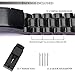 Vetoo Watch Band 22mm Strap, Black, Metal Watch Replacement w/Quick Release Spring Bar