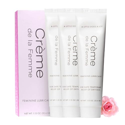 Image of Creme De La Femme Daily Vaginal Moisturizing Cream for Long-Lasting Relief from Feminine Dryness Chemical & Hormone Free, Fragrance-Free, Also a Hydrating Intimate Lubricant for Men and Women - 3 Pack