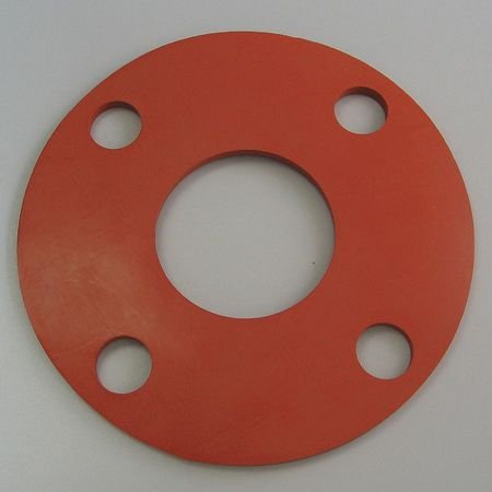 Flange Gasket, Full Face, 8 In, Silicone