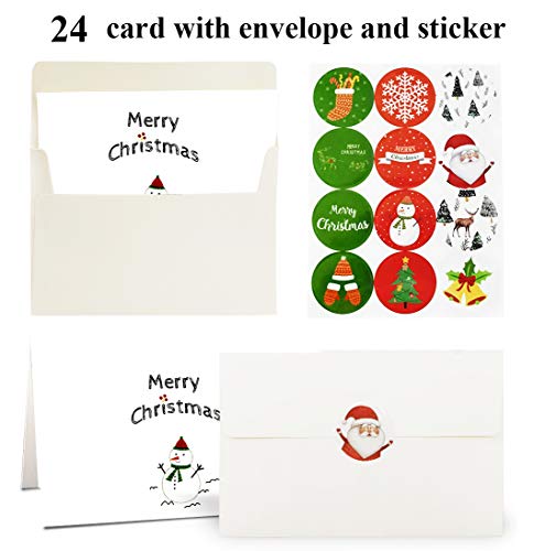 Cartoline di Natale con Buste e Adesivi, Xmas