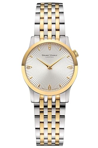 Bruno Söhnle Damenuhr Original NEU Bologna IV Damenuhr Silber Bicolor Quarz Saphirglas 29mm- 17-23231-240