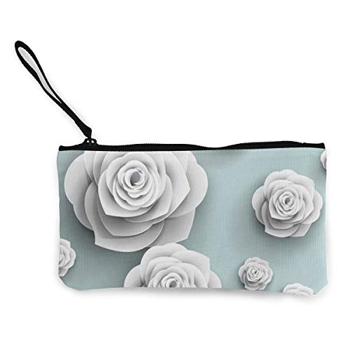 Preisvergleich Produktbild Schöne Geldbörse für Damen und Mädchen, Clutch, mit Kreditkarten-Rosen-Blumen