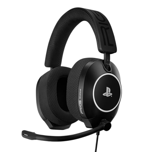 RIG R5 Spear PRO HS Competitive Wired Gaming Headset with Graphene Drivers Officially Licensed for PlayStation - Black