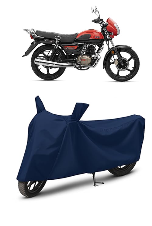 Image of Waterproof Bike Cover for TVS Radeon | All Weather Protection from Rain, Dust, UV Rays & Scratches with Mirror Pockets & Buckle Belt | Radeon Bike Cover