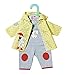 Zapf Creation 870594 Dolly Moda Latzhose mit Regenjacke Puppenkleidung 34-38 cm