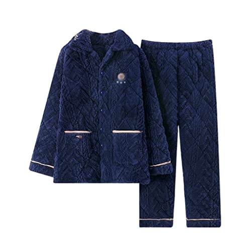Set Of Winter Men's Pajamas Coral Velvet Korean Version Of Thickened Facecloth Home Clothes
