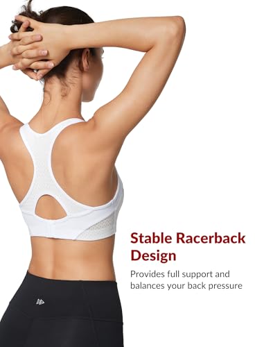 Yvette Sports Bras for Women High Impact Support Racerback Sports Bra Plus Size No Underwire for Running Workout2