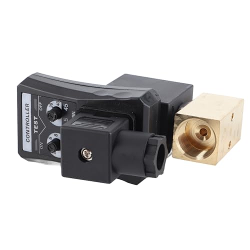 Automatisches Ablassventil, G1/2 DN15, elektronisches Ablaufventil, automatisch, zeitgesteuert, für Kondensat von Luftkompressoren (AC230 V) (230 V)