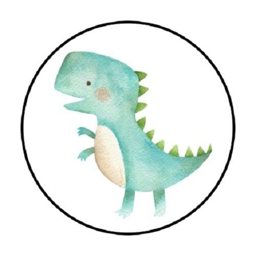 48 Pcs Blue Baby Dinosaur​​​​​​​ Stickers Envelope Seals Labels Round Tags, Stamps Sticker For Gift Cards, Envelopes, Boxes For Holiday, Birthday, Christmas #TOP9
