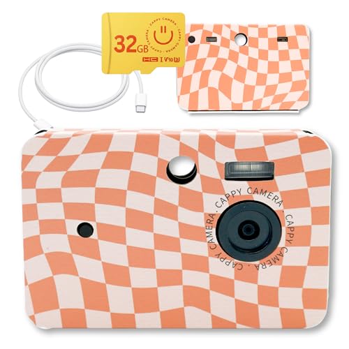 Cámara Digital Retro 20MP Compacta Sin Pantalla Naranja miniatura 1