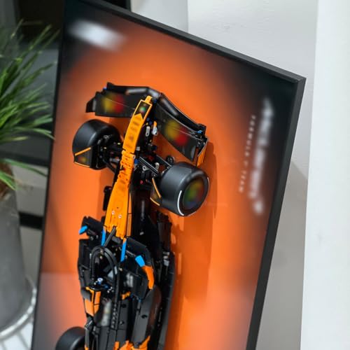 Image of iLuane Display Wallboard for LEGO Technic McLaren MCL39 42228 Model Car Building Set, Adult Collectibles Wall Mount, Room or Office Decor for Men & Women, Gradient Color (No Car Included)