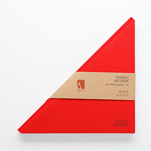 Carnet de notes Cahier Triangle en tissu rouge-ivoire pour organiser vos projets