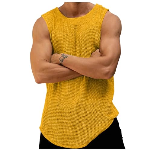 Débardeur running homme en tricot fin | Gilet d'été uni décontracté