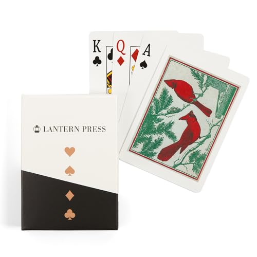 Baraja de 52 cartas tamaño póker dos pájaros cardenales