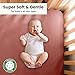 Infancie Organic Cotton Muslin Crib Sheets (Set of 2) – Soft & Breathable Fitted Sheets for Boys and Girls, Neutral Colors – Fits Standard Baby Crib Mattress (28 x 52 Inches) (Rust/Ivory)