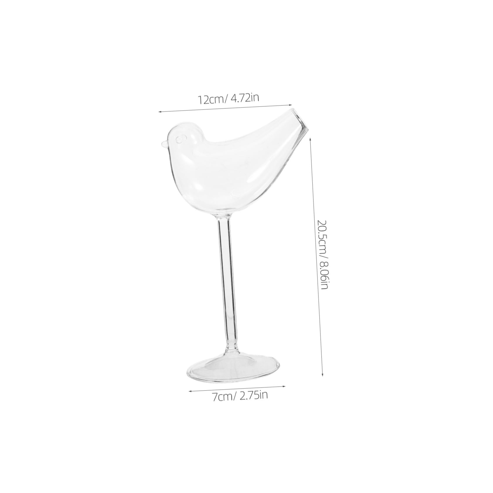 Happyyami 4 Piezas De Copa De Vino Birdie Vasos Elegantes para Beber Aperitivos Vasos para Beber Vasos De Cóctel Vasos Transparentes para Pájaros para Vasos De Bar Copas De