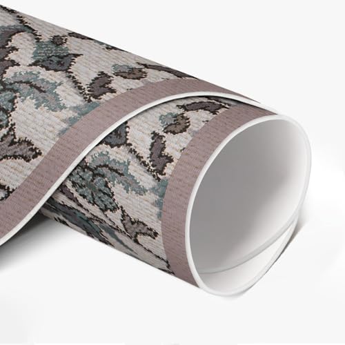 Tapis vinyle durable fleurs sur tissu au design élégant pour maison chic