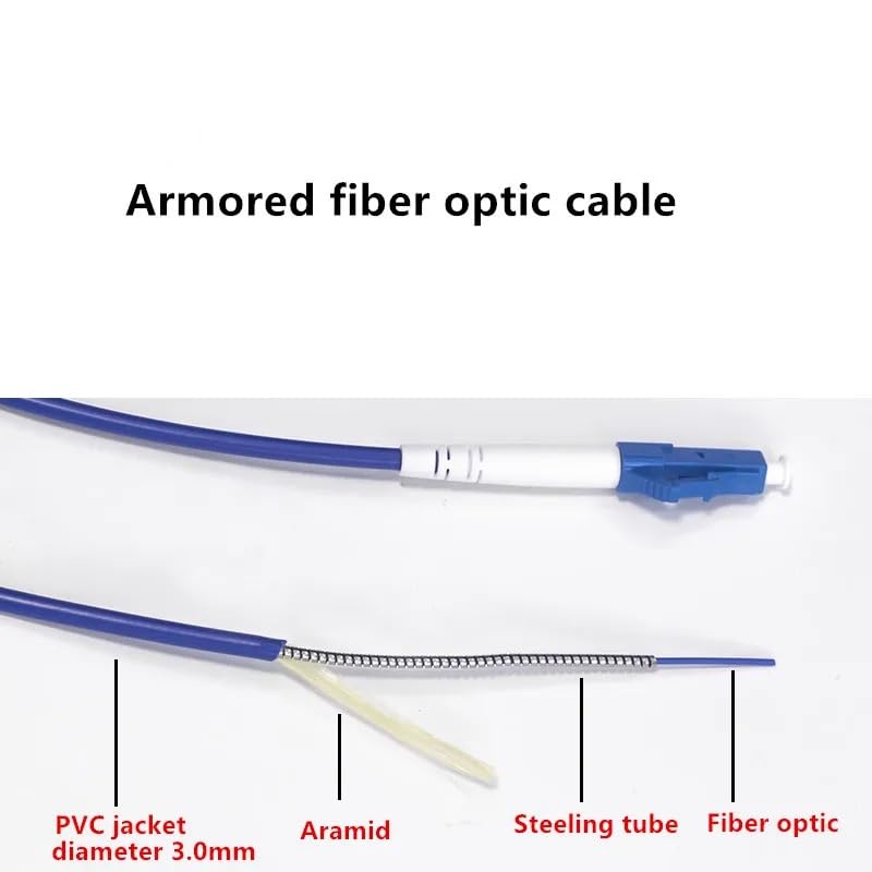 Câble à fibre optique blindé, FTTH, SC, LC, monomode, 1 conducteur, 2 conducteurs, 60 m-120 m(LC 1-core 70m)