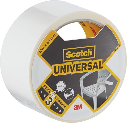 Scotch Universal Duct Tape - 1 Roll 10 m x 48 mm Indoor Use Strong Adhesive Durable Waterproof for Long-Lasting Repairs