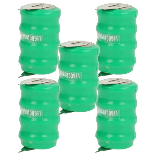 vhbw 5x NiMH Batteria a bottone di ricambio 2 pin tipo V80H 80mAh 4,8V compatibile con batterie compatibile con modellismo, luci solari ecc.