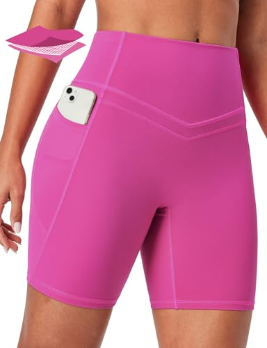 GAYHAY Women's Biker Shorts - High Waisted Tummy Control, For Yoga & Workout
