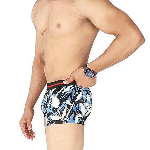 Image of Regular Fit Printed Cotton Trunks for Men |Combed Cotton, Stretchy Fabric, Anti-Bacterial and Microfibre Waistband (TKP)